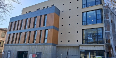Visite de chantier du bâtiment Calligramme